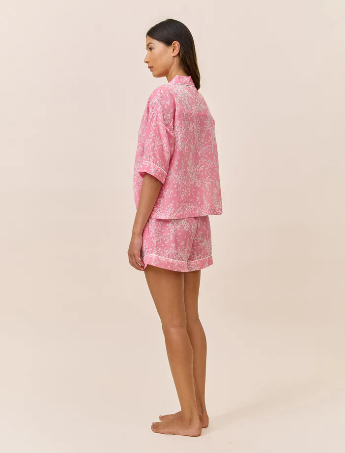 Cheri Blossom Boxer PJ Set - Pink Lemonade