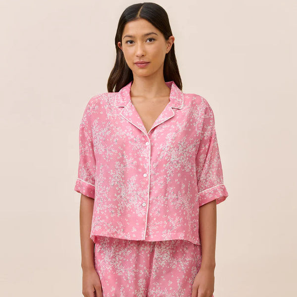 Cheri Blossom Boxer PJ Set - Pink Lemonade