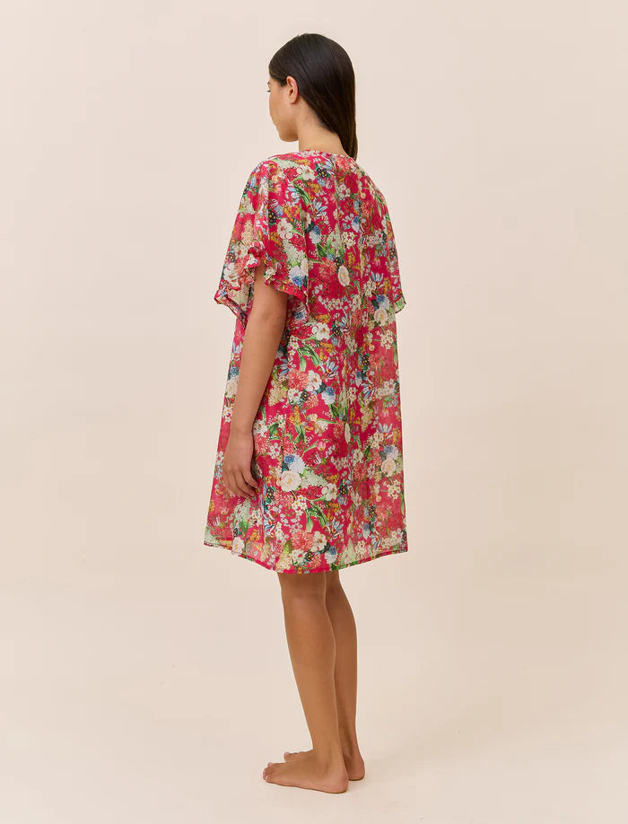 Holly Flutter Nightie - Red Floral