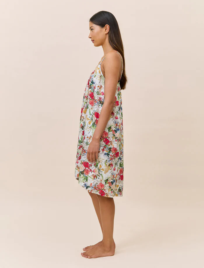 Holly Strappy Nightie - White Floral