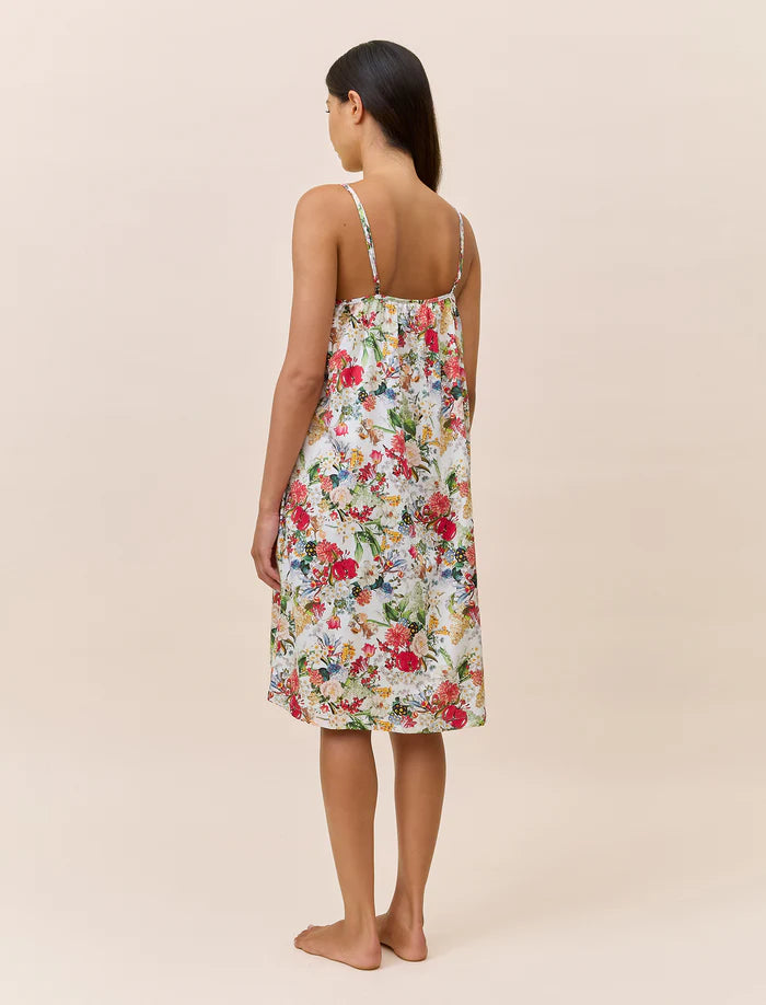 Holly Strappy Nightie - White Floral