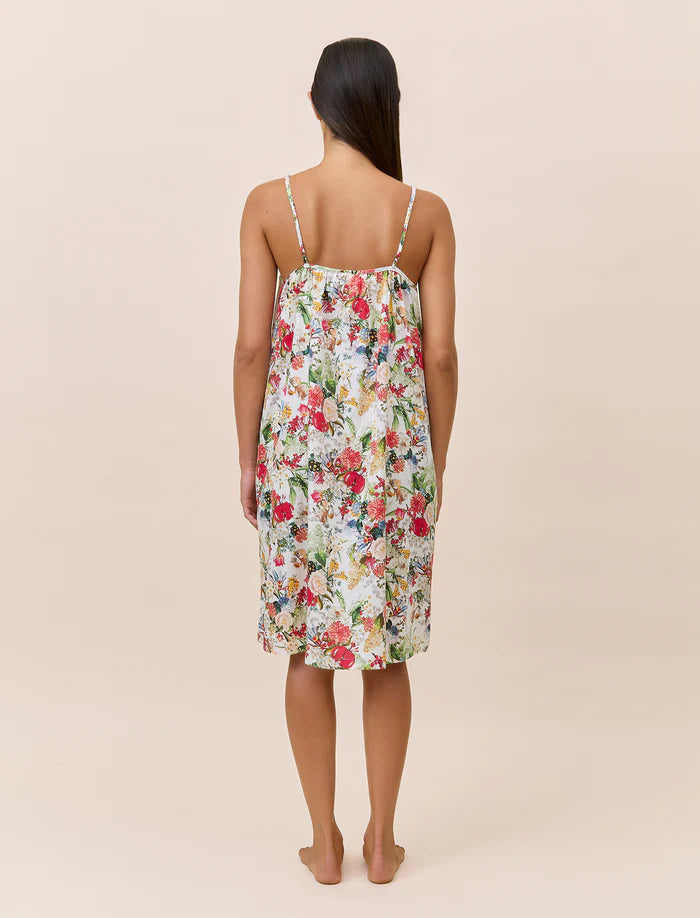 Holly Strappy Nightie - White Floral