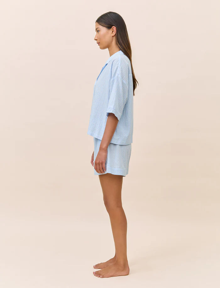 Sabrina Stripe PJ Set - Bluebell