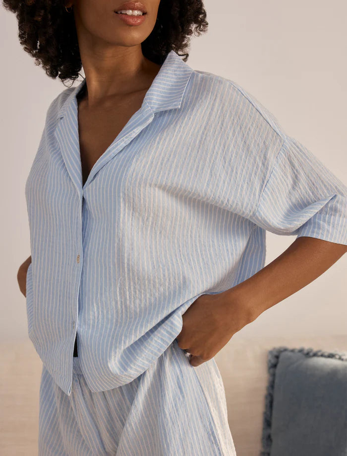 Sabrina Stripe PJ Set - Bluebell