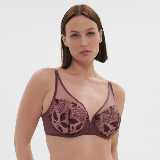 Dahlia Full Cup Plunge UW Bra - Byzantine