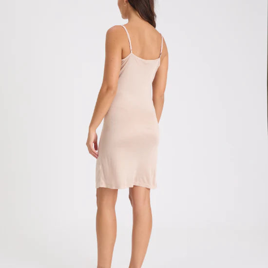 Silk Jersey Lace Slip - Petal