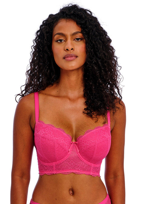 Fancies UW Longline Bra - Hot Pink