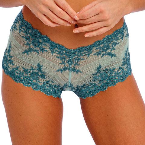 Embrace Lace Boyshort - Eggshell/Brittany Blue