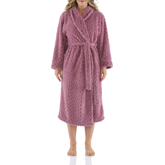 Mauve Fleece Dressing Gown