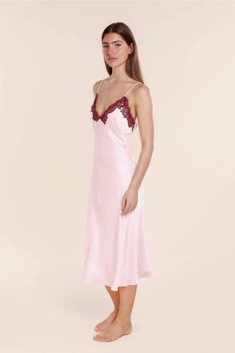 Long Lace Slip - Magnolia Pink