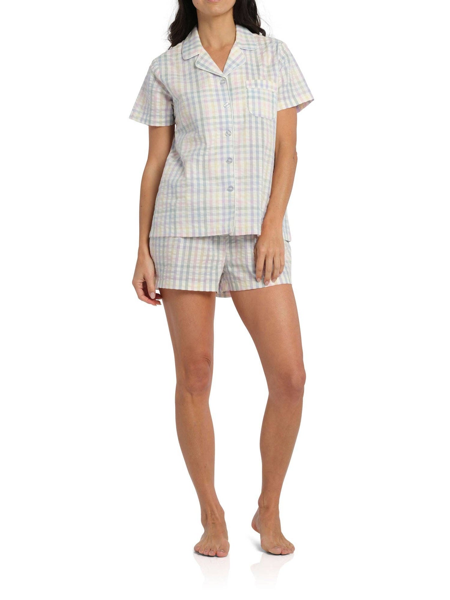 Summer Picnic Shortie PJ Set - Pastel Gingham