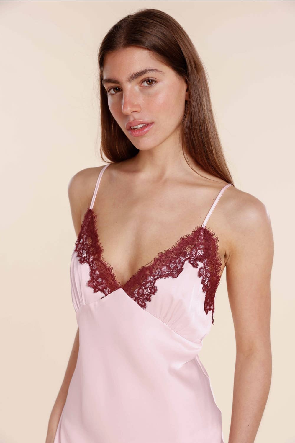 Long Lace Slip - Magnolia Pink