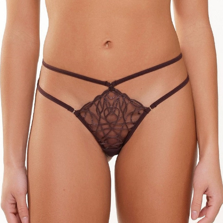 Lace Thong - Dark Pepper