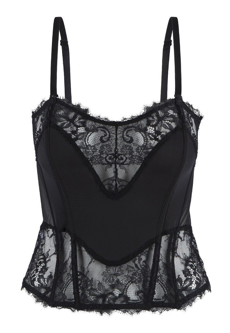 Lace Bustier - Black