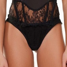 Lace Thong - Black