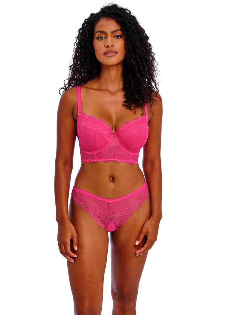 Fancies UW Longline Bra - Hot Pink