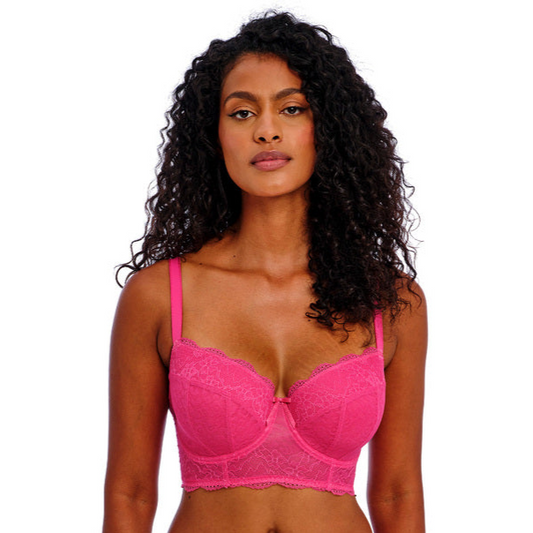 Fancies UW Longline Bra - Hot Pink