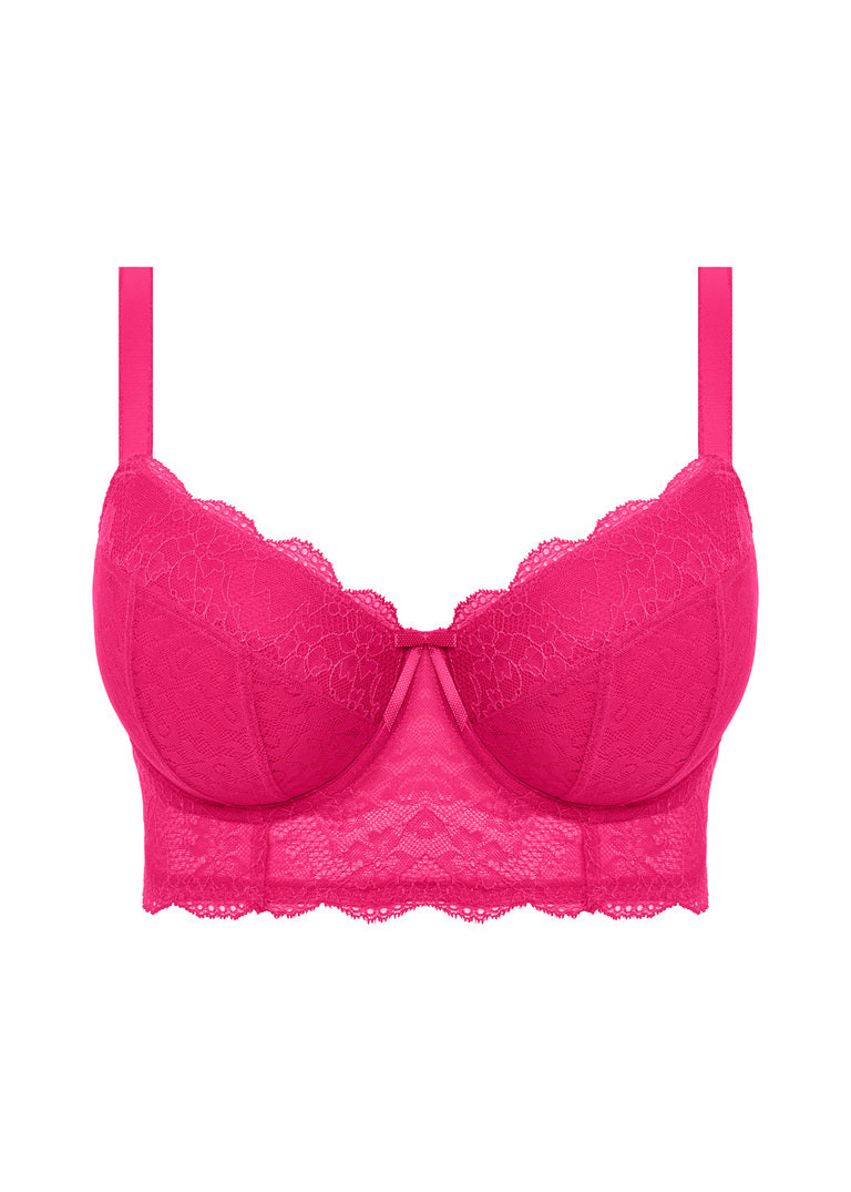 Fancies UW Longline Bra - Hot Pink