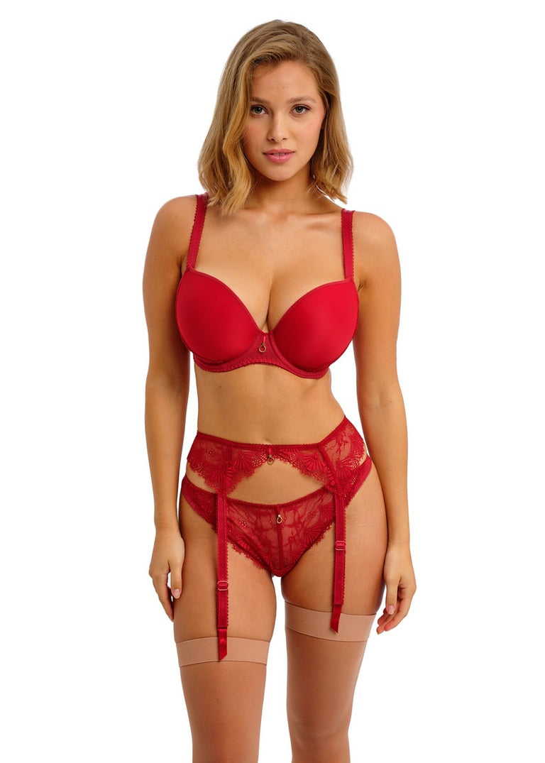 Fascinate Suspender - Cherry
