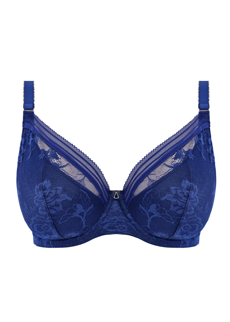 Fusion Lace UW Padded Plunge Bra - French Navy