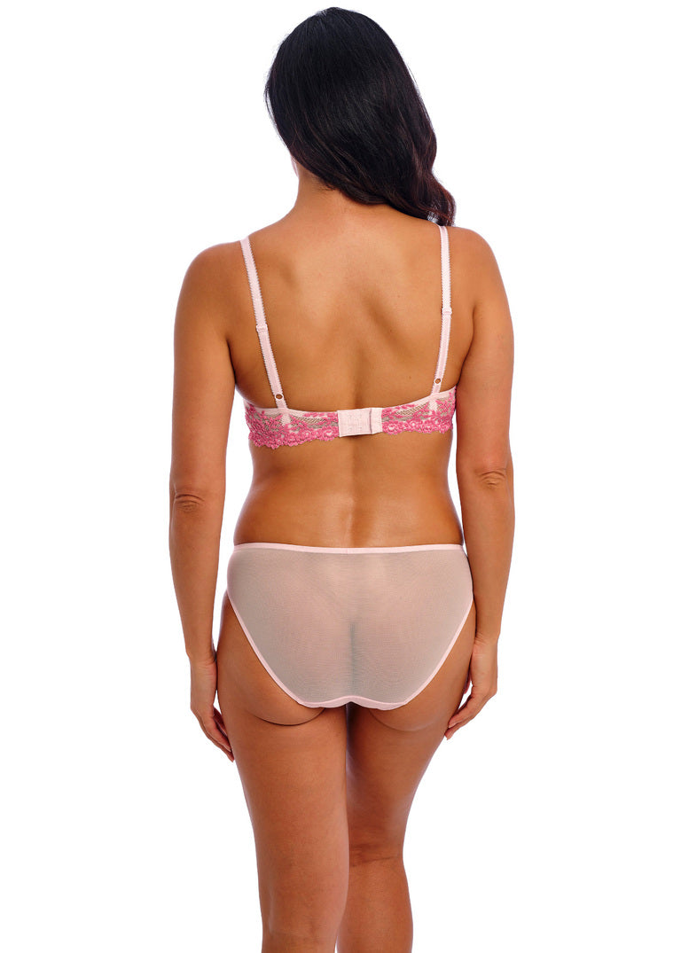 Embrace Lace Bikini Brief - Ballet Slipper/Chateau Rose