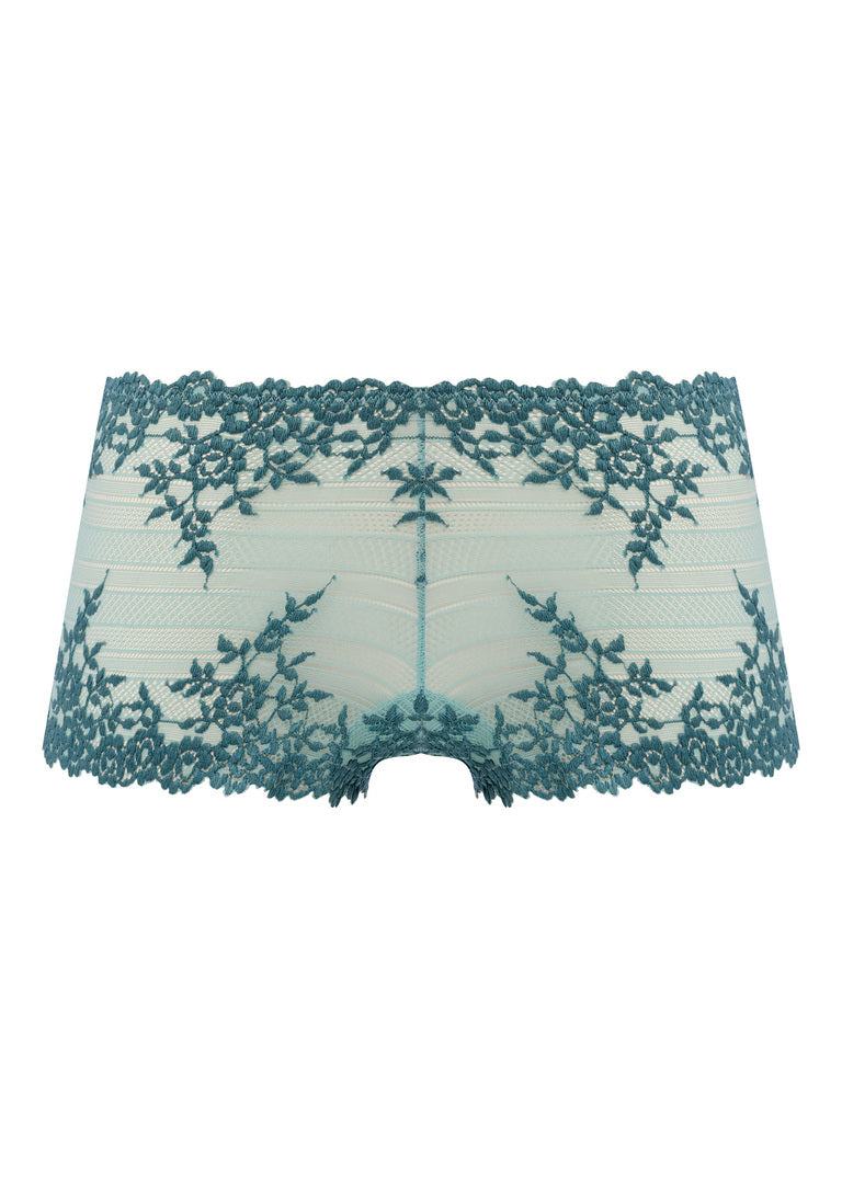 Embrace Lace Boyshort - Eggshell/Brittany Blue