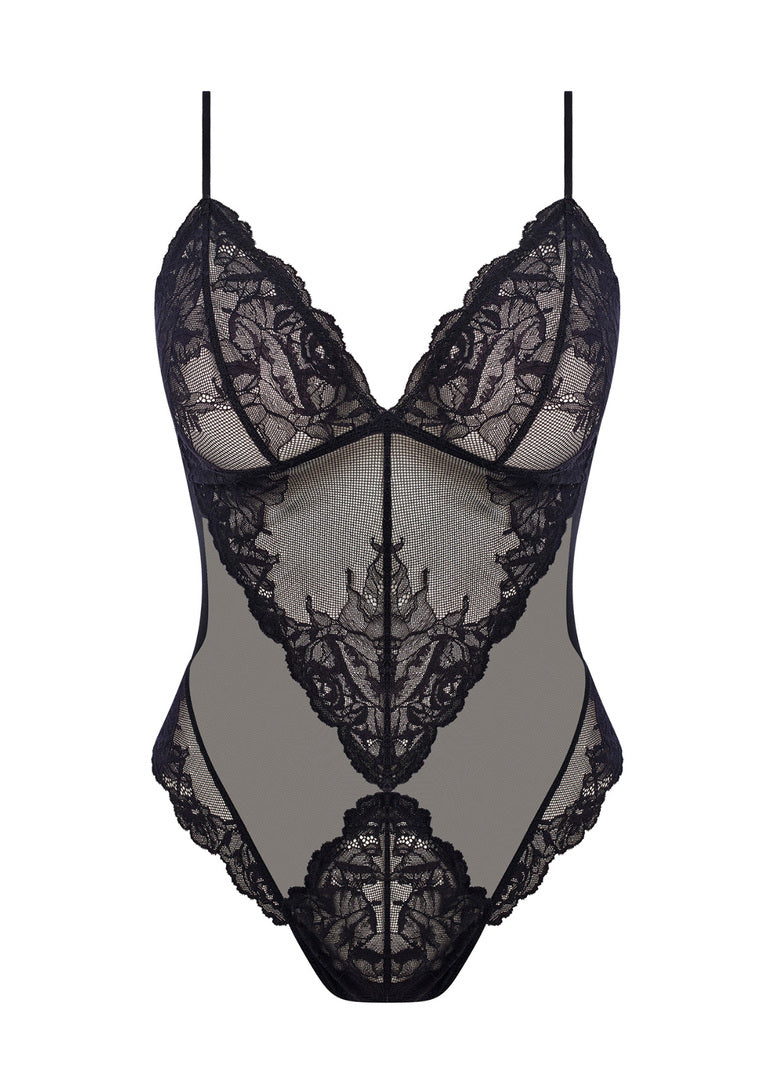 Vivid Attraction Bodysuit - Black