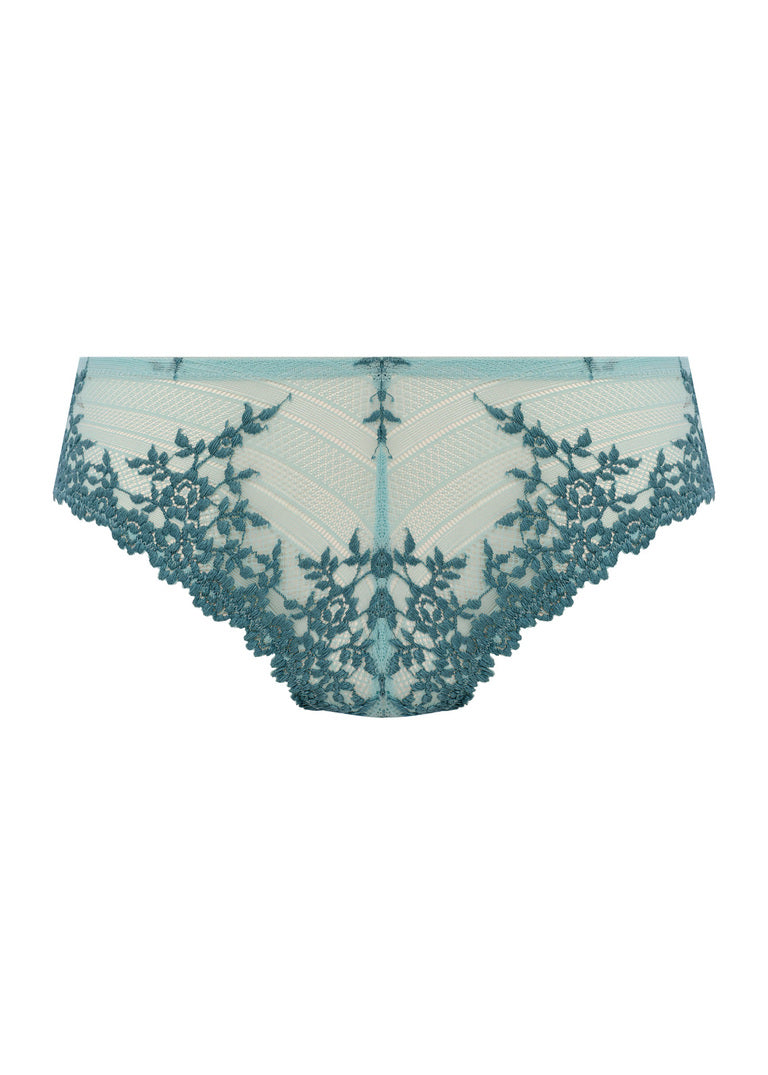 Embrace Lace Tanga  - Eggshell/Brittany Blue