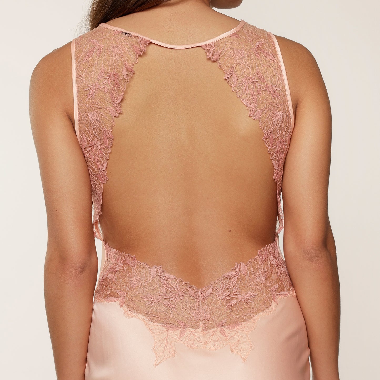 Peach Backless Chemise