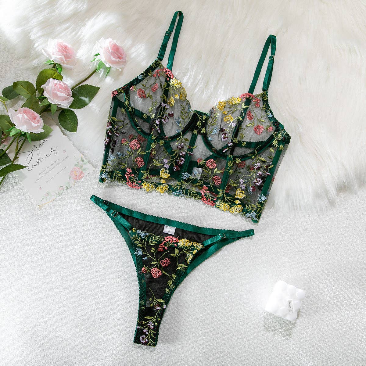 The Jardin Set - Emerald Floral