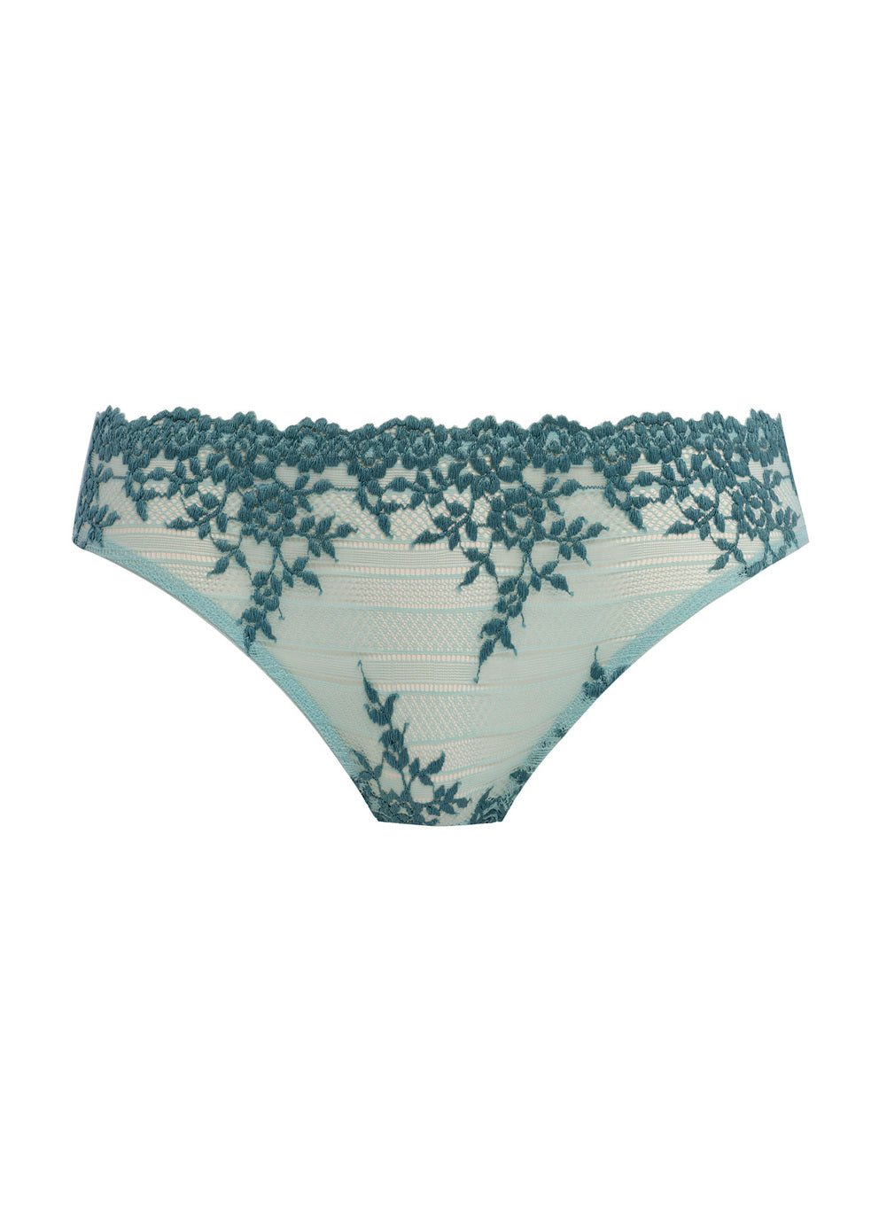 Embrace Lace Bikini Brief - Eggshell/Brittany Blue