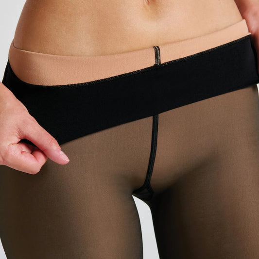 Sheer Fleece Lined Opaque Tights