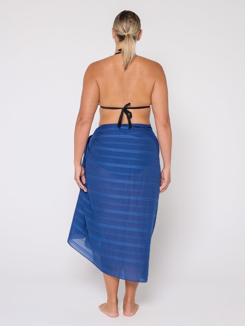 Cotton Sarong in Navy Blue