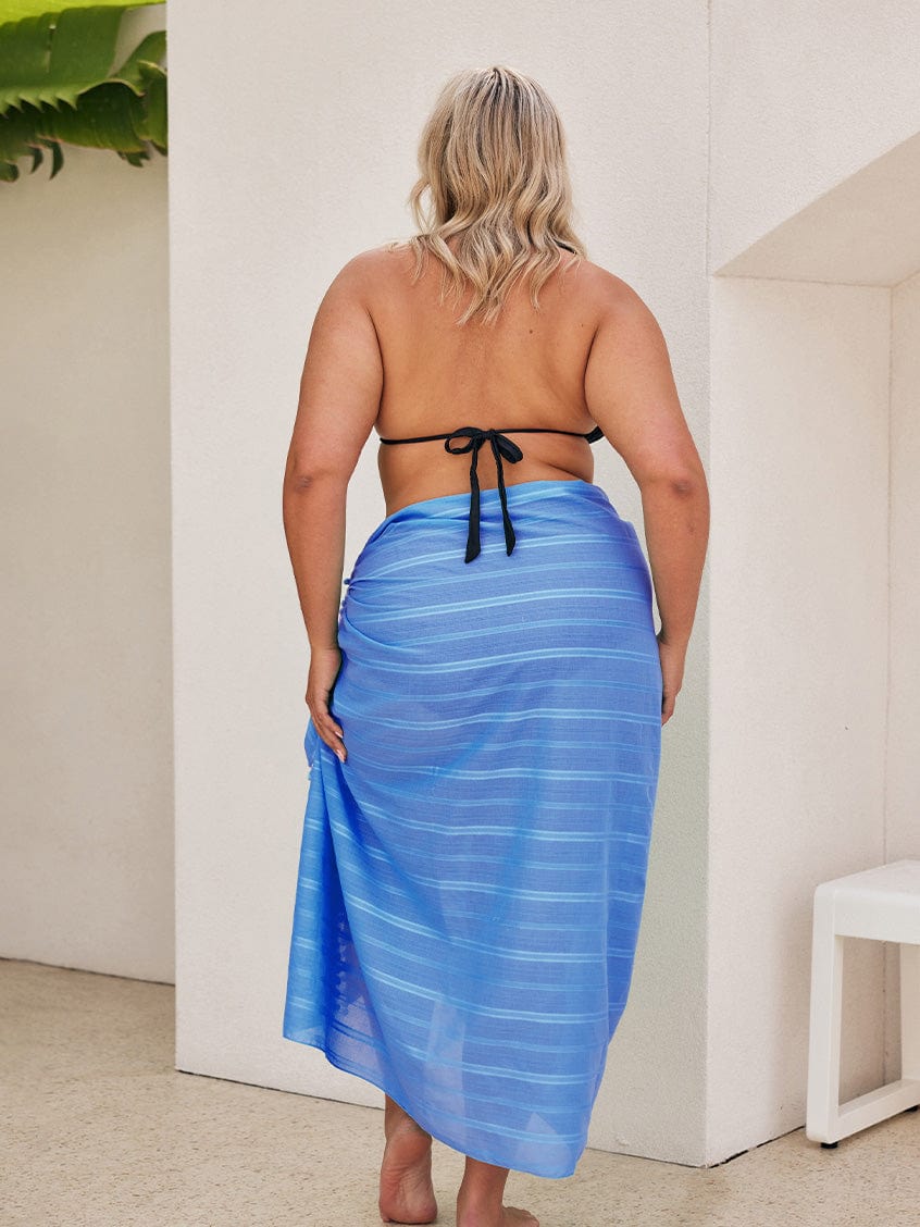 Cotton Sarong in Cobalt Blue