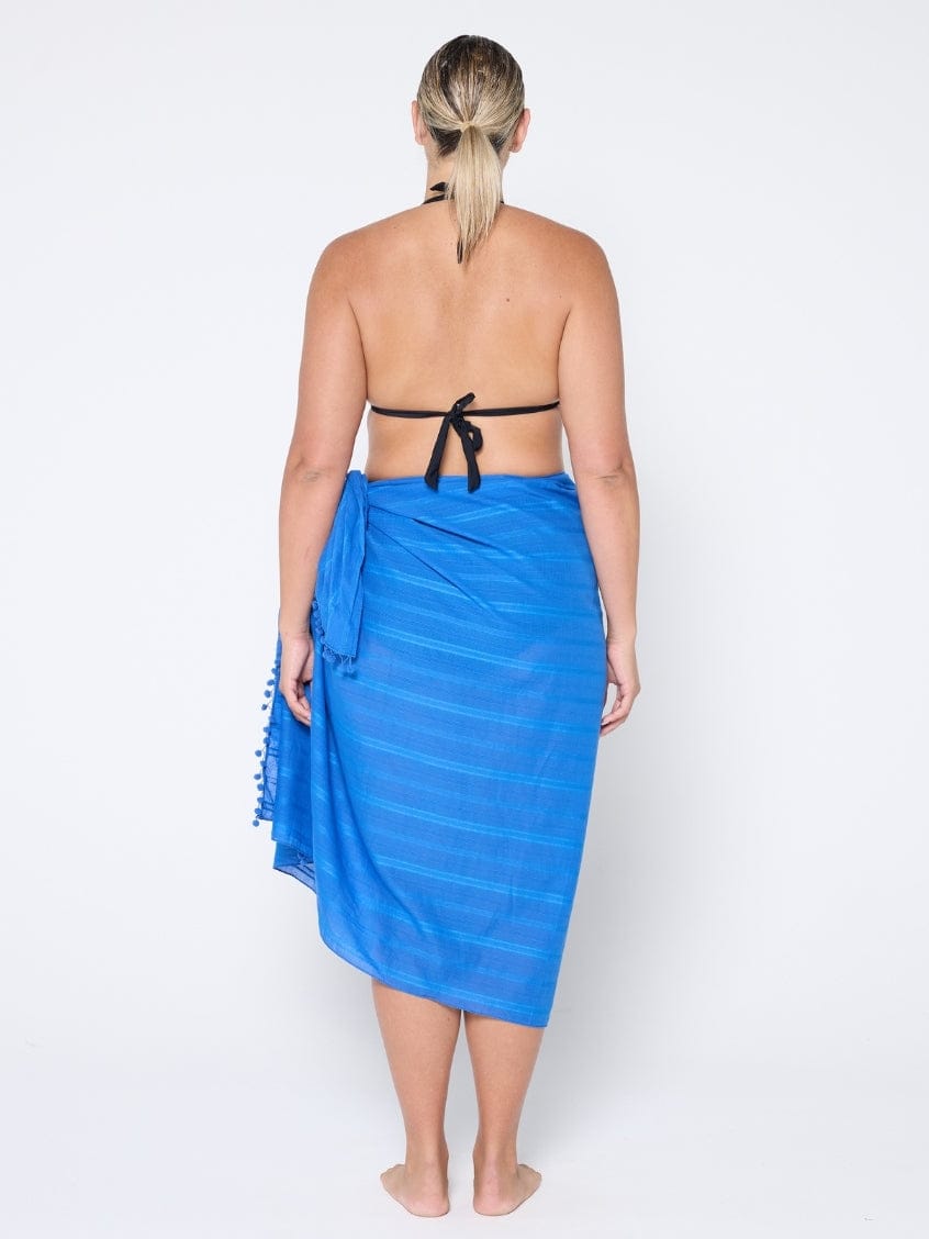 Cotton Sarong in Cobalt Blue