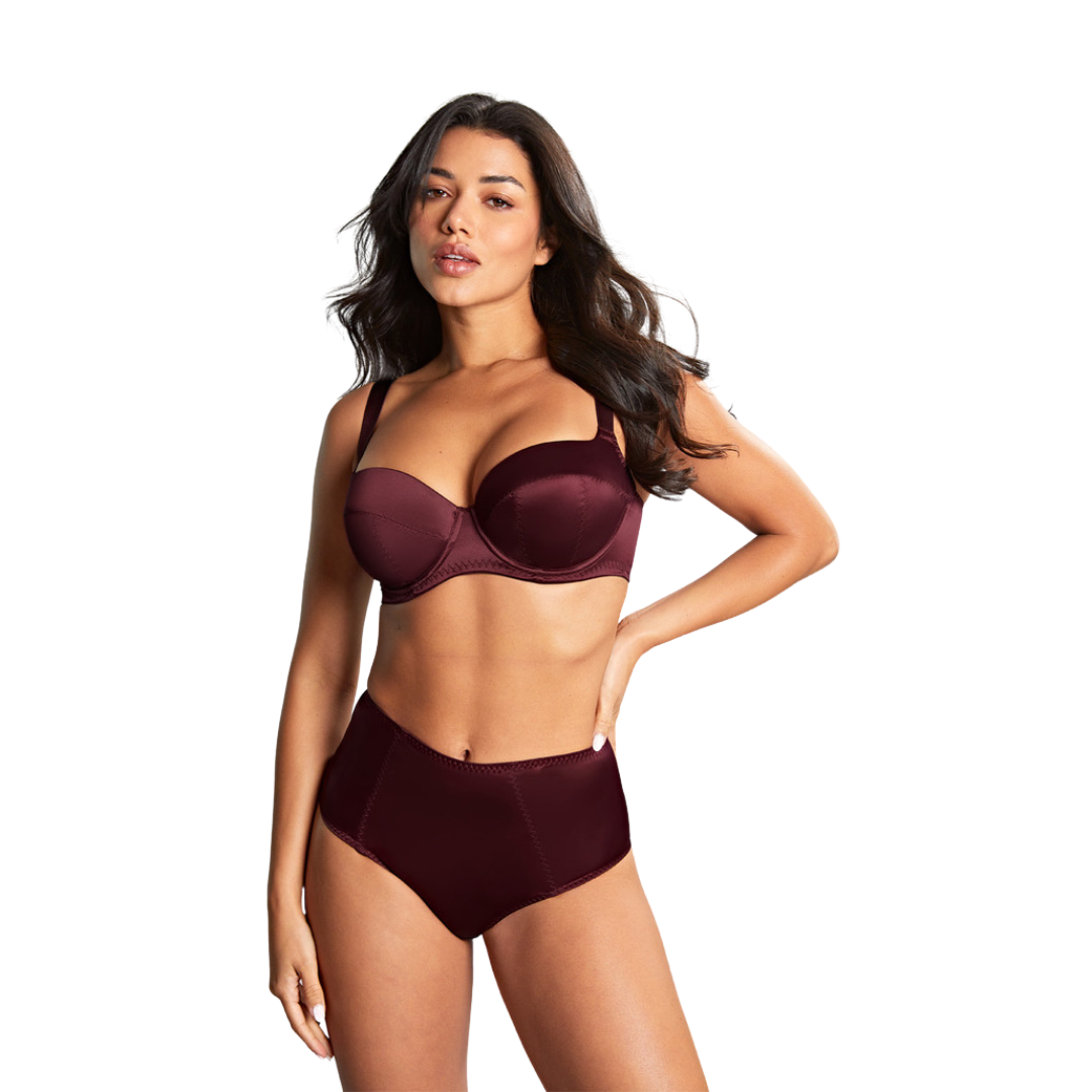 Grace Suspender Brief - Bordeaux Red