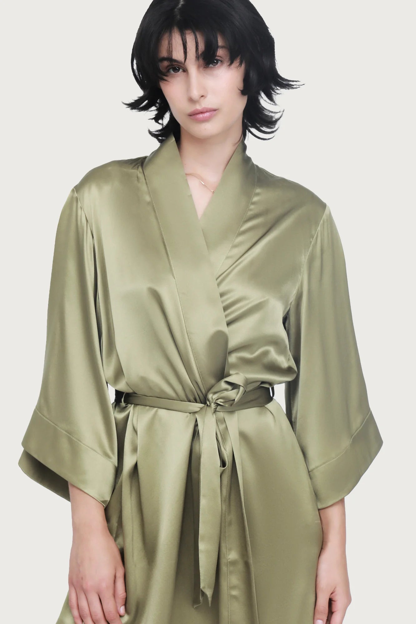 Day to Night Mini Robe - Khaki