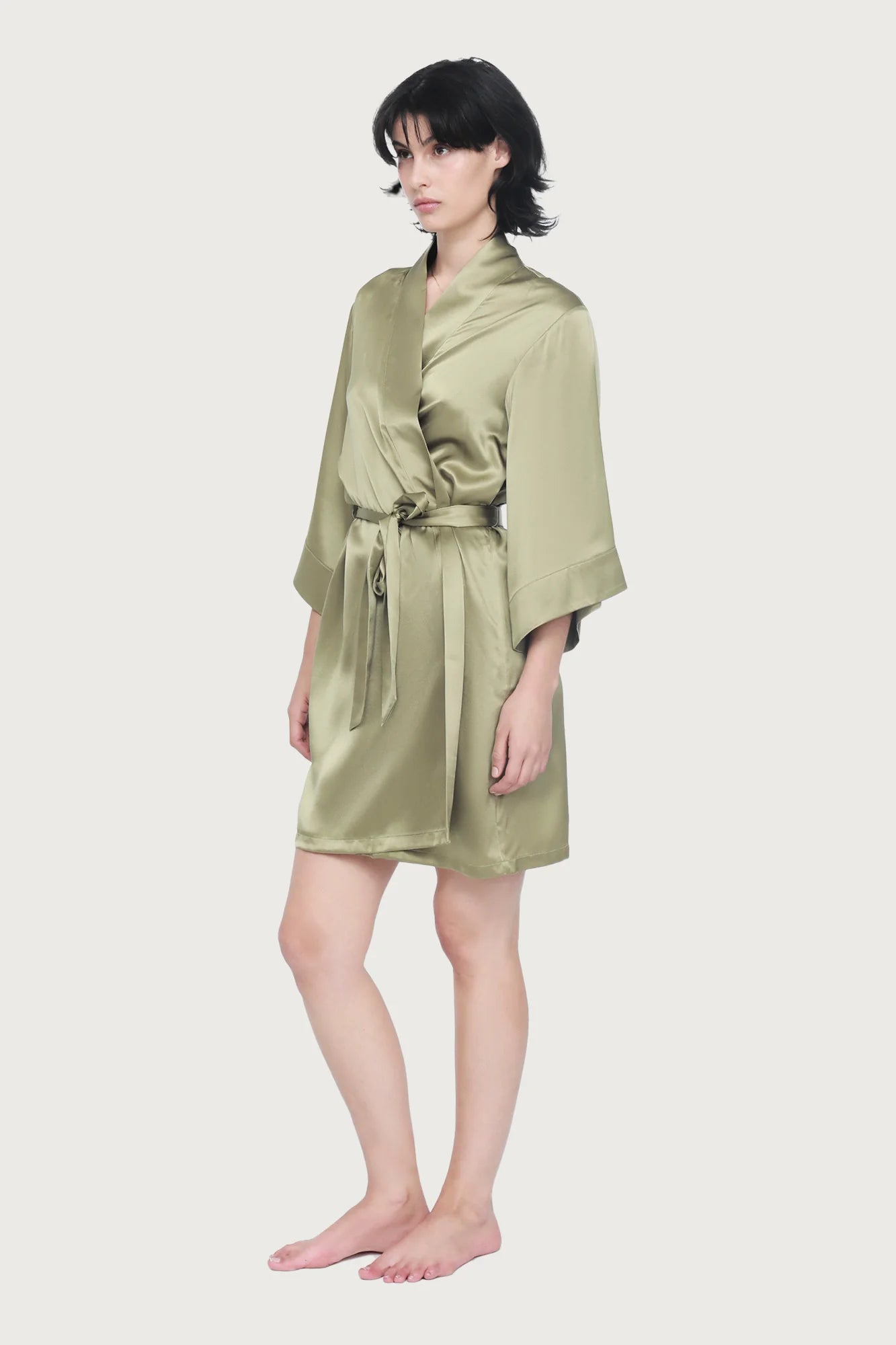 Day to Night Mini Robe - Khaki