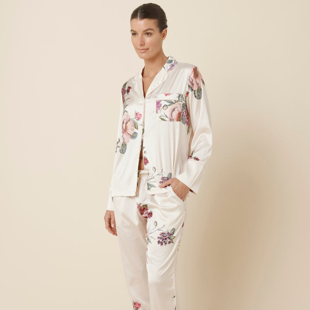 Ruby Floral Satin PJ Set