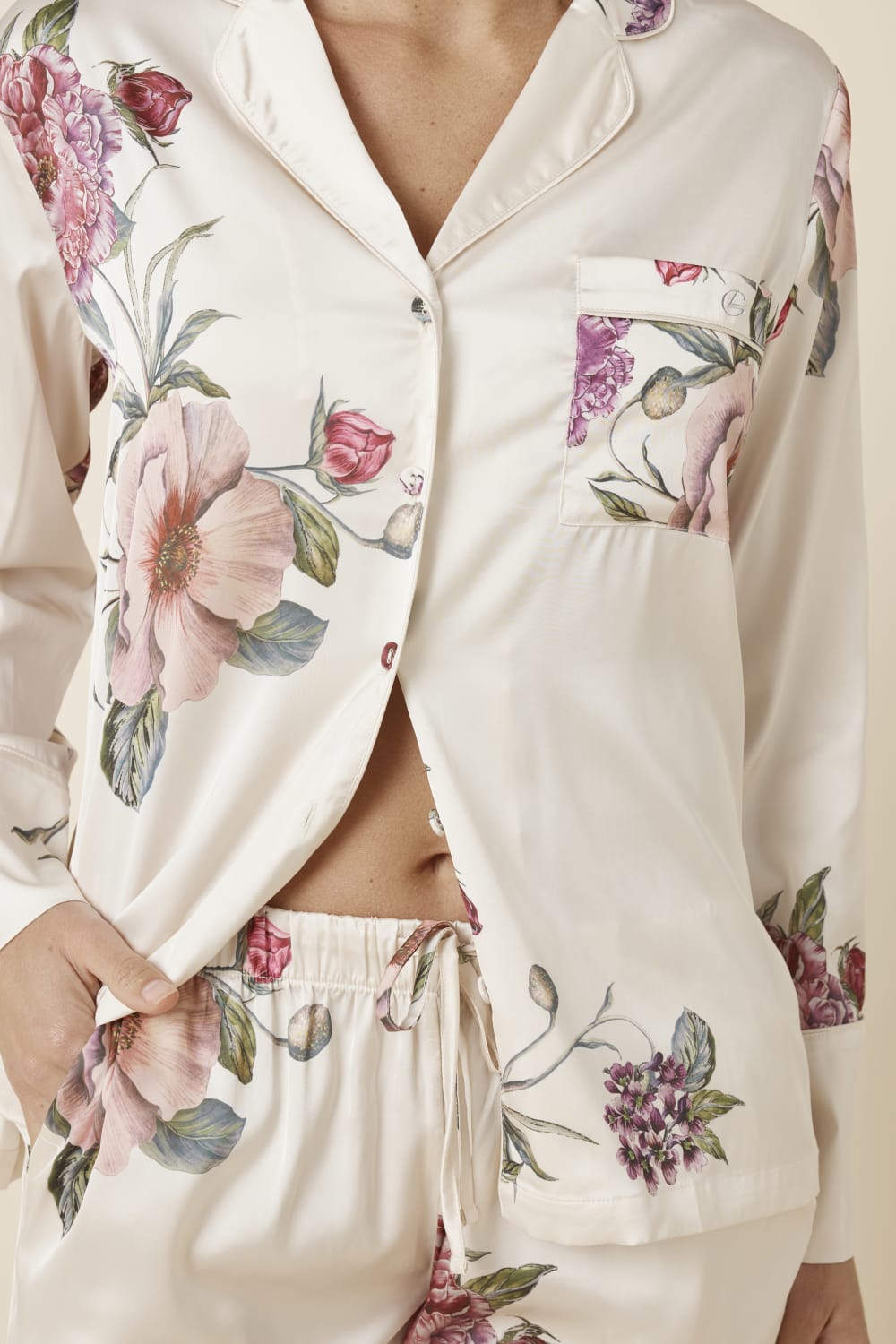 Ruby Floral Satin PJ Set