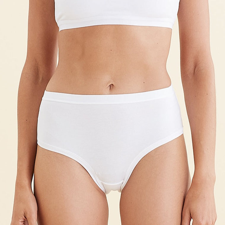 Emily Mid-Rise Hipster Sleep Brief - White