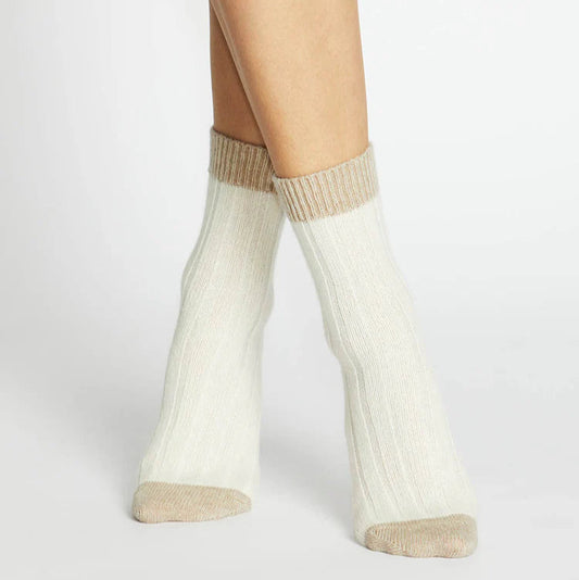 Sofia 2 Tone Crew Sock Wool/Cashmere