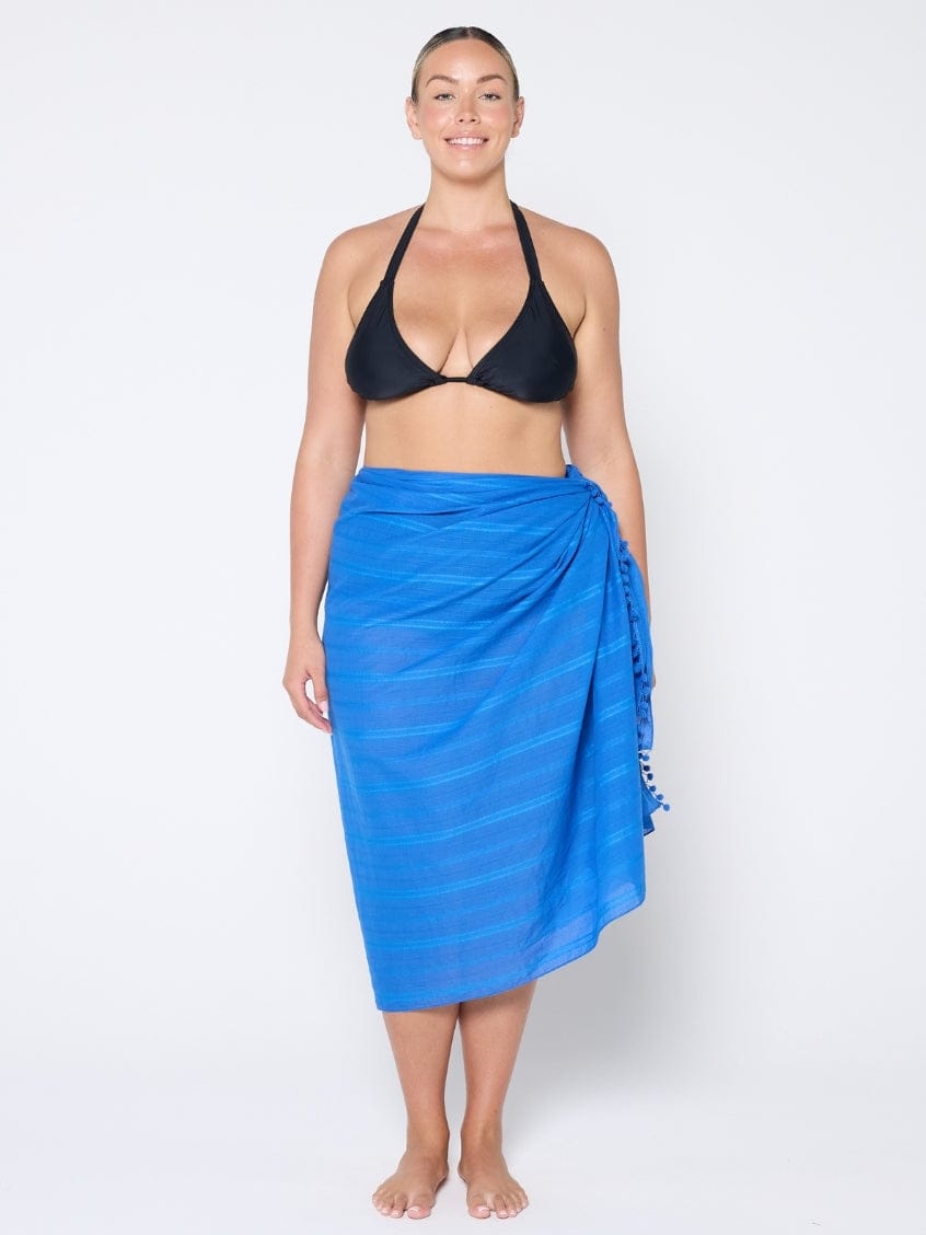 Cotton Sarong in Cobalt Blue