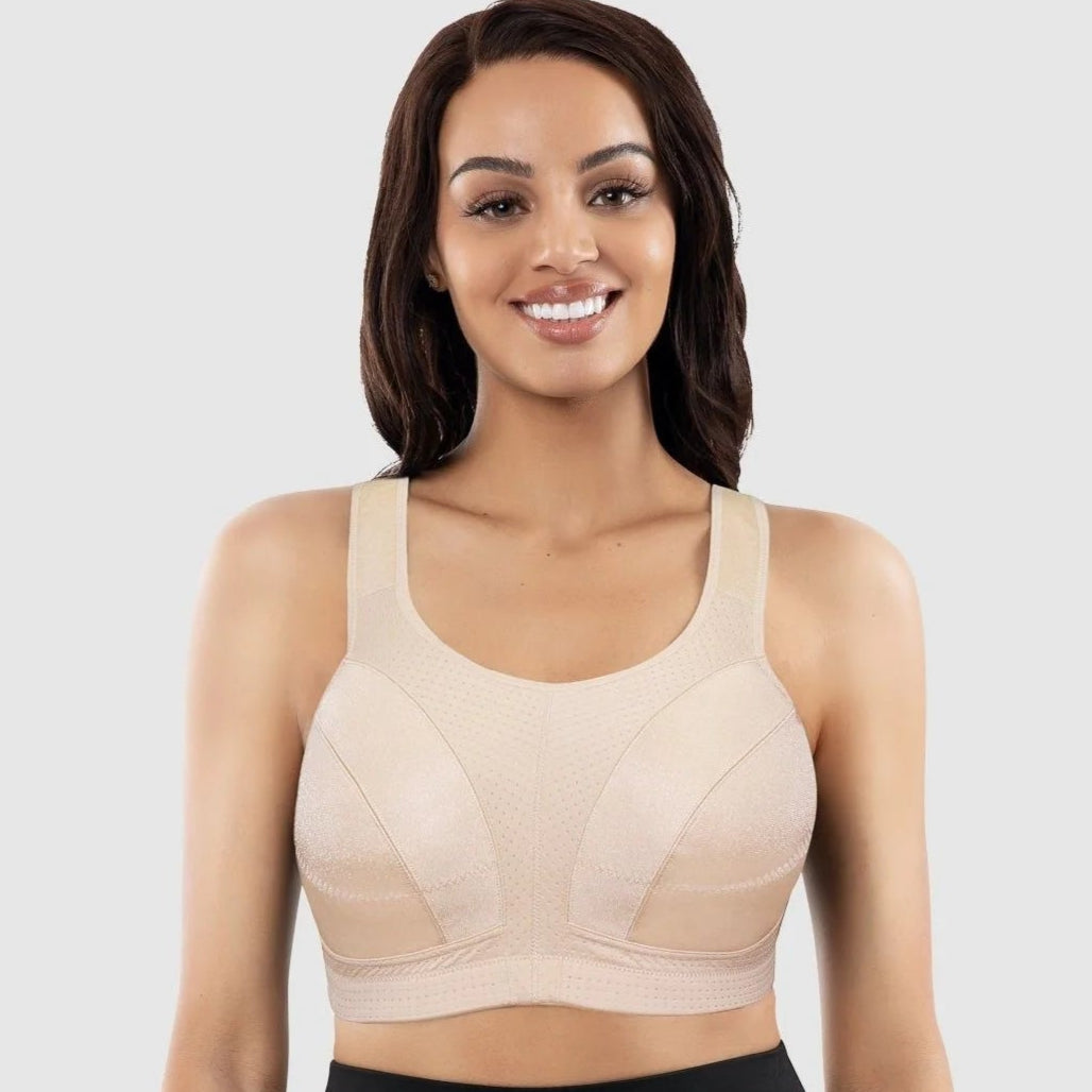 Active Wirefree D+ High Impact Sports Bra - Nude