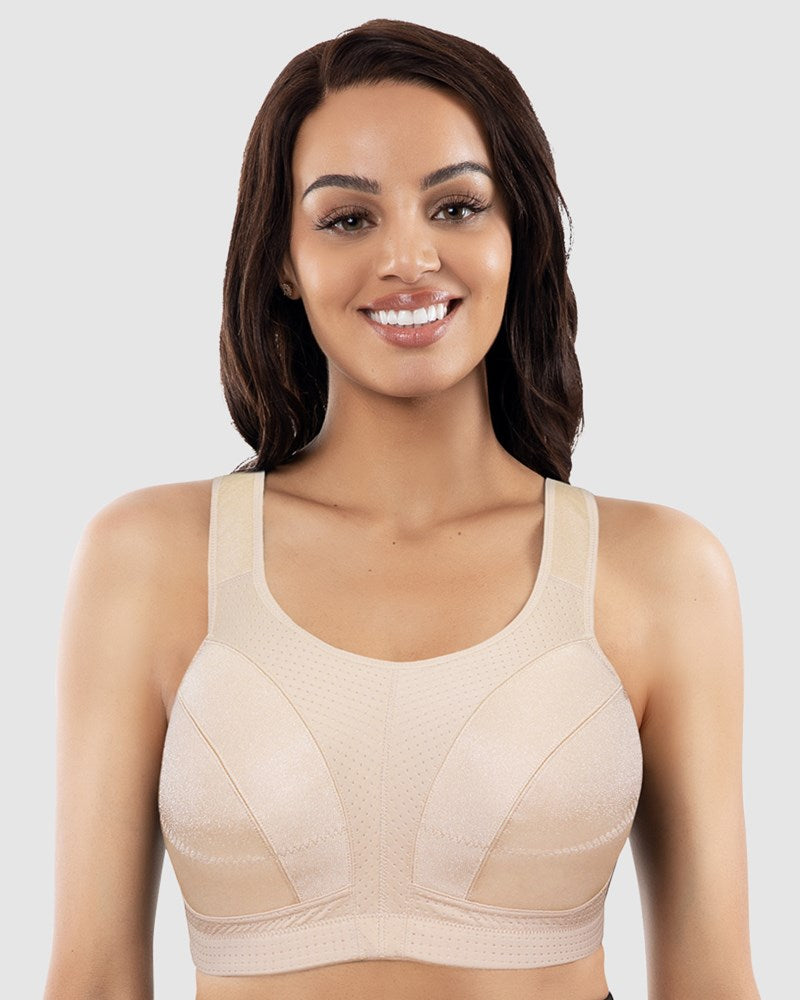 Active Wirefree D+ High Impact Sports Bra - Nude