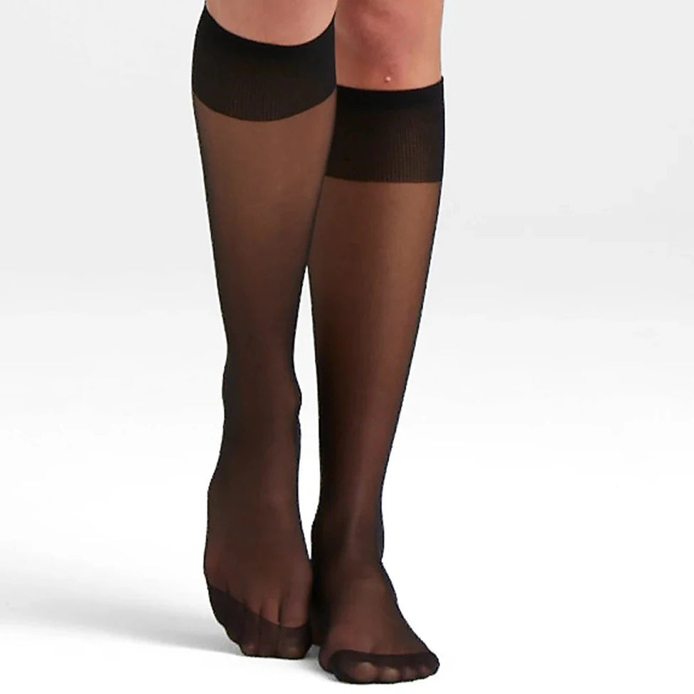 Comfort Top Sheer Knee Highs - 3 Pair