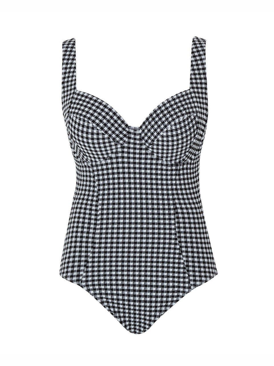 Paloma Balcony Swimsuit - Black Gingham