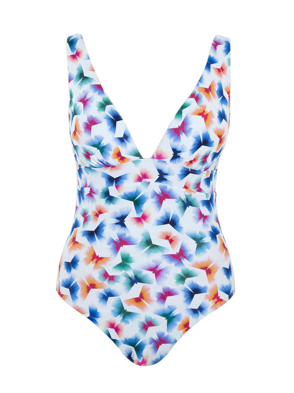Taylor Plunge Swimsuit - Flutter Print