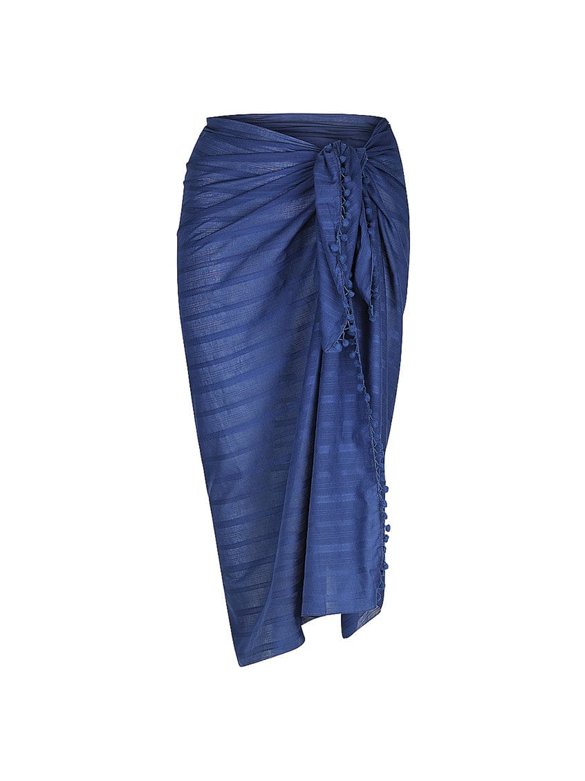 Cotton Sarong in Navy Blue
