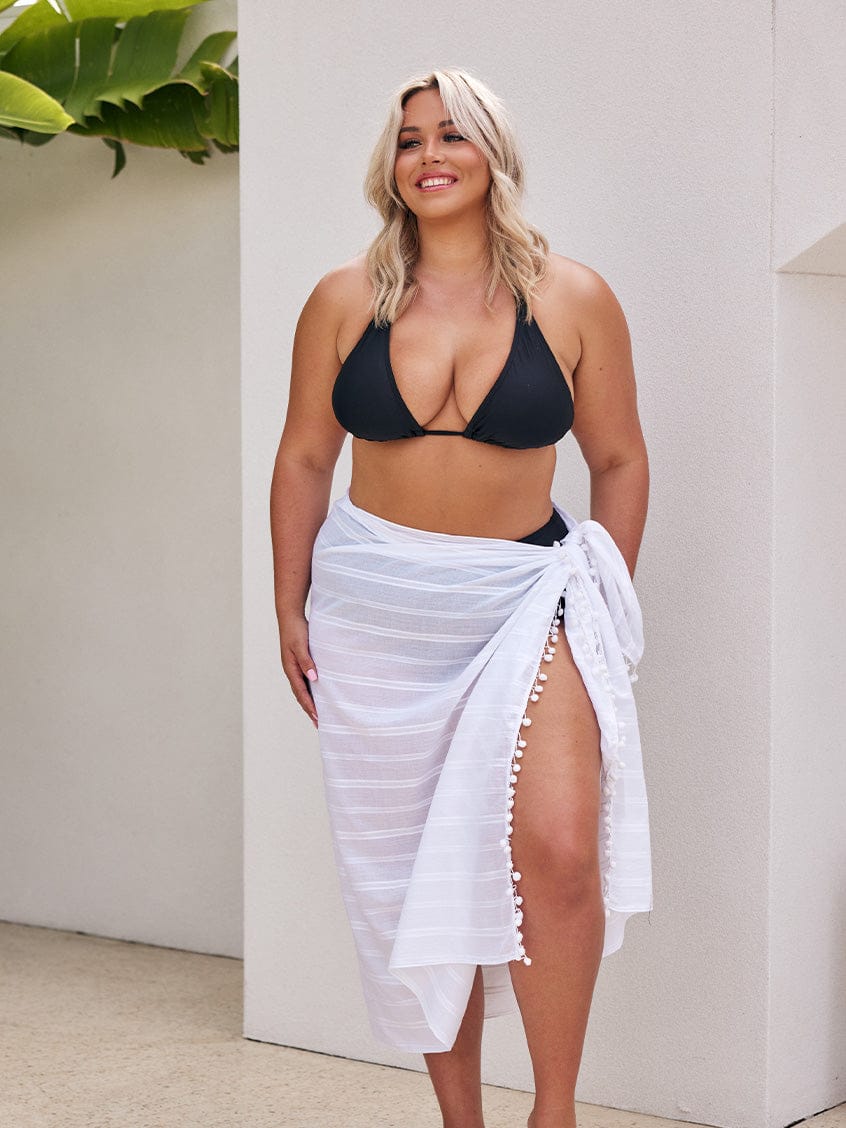 Cotton Sarong in White